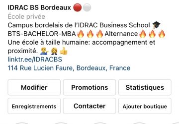 Suivez notre compte Instagram @Idrac_Bordeaux