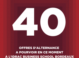 40 offres d’alternance à pourvoir en ce moment à l’IDRAC Bordeaux !